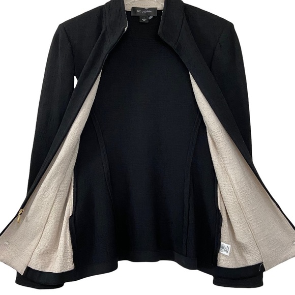 St John Knitted Black and Cream Dress Jacket/Sweater. Size 6 - Picture 6 of 8